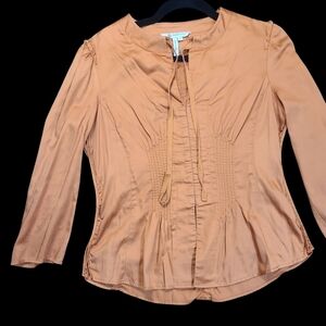BCBGeneration Burnt Orange 100% Cotton Top Size M